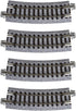 Kato USA Model Train Products Unitrack, 282mm (11") Radius 15-Degree Curve Track (4-Piece)
