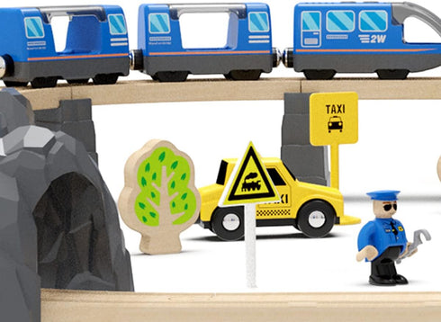 TOPLIVING Set 3 4 5 Battery Operated Train for Wooden Train Track Toys for Toddlers Age Years Boys Kids Magnetic