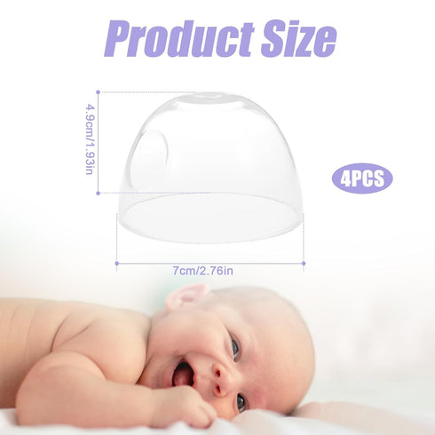 PEUTIER 4PCS 4oz 9oz, Baby Bottle Cap Replacement Cover for Avent Natural Bottles & BPA Free Baby Bottle Replacement
