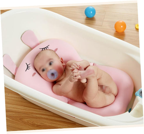 Foldable Pig-Shaped Non-Slip Infant Bathtub Cushion for Newborns