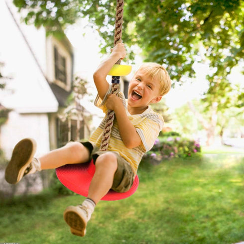 Climbing Rope Tree Swing with Platforms, Disc Swing Seat Set for Kids Outdoor Playground