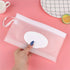 linenb 5Pcs Reusable Wipes Pouch Light Weight Portable Cartoon Baby Kids Wet Wipes Clutch Carrying Bag Wet Paper Tissue