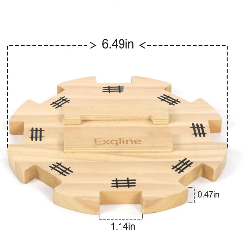 Stylish Wooden Hub for Mexican Train Dominoes - Durable Pine Centerpiece with Felted Base