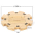 Stylish Wooden Hub for Mexican Train Dominoes - Durable Pine Centerpiece with Felted Base
