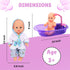 13-Inch Set Liberty Imports Baby Bath Toys Little Newborn Doll Bath - Real Working Bathtub with Detachable Shower Spray
