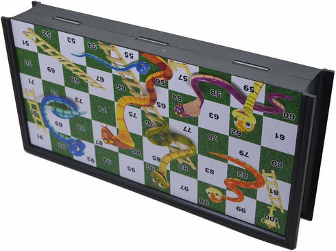 Snakes & Ladders Game, 10x10 Board with 100 Squares, Extendable Family Desk Game