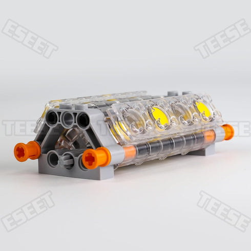 TEESE 55pcs Crankshaft-Engine-Accessories-Kit with Connecting-Rod-Cylinder-Head, Compatible with Technic-Parts for MOC