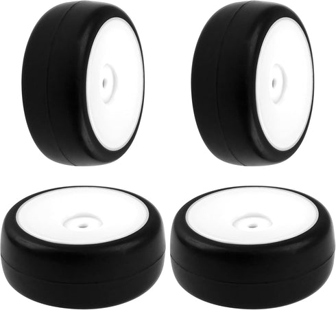 Plastic Wheel Rims 12mm Hex Hub & Rubber Tires with Foam, Compatible with HSP Tamiya HPI Kyosho 1/10 RC