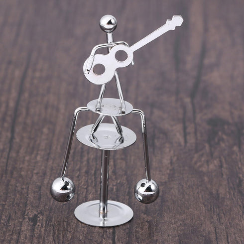 Veemoon Perpetual Motion Desktop Ornament, Small Physics Decor, Mini Iron Art for Home Office Decoration