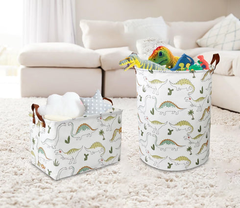 NTAOHAMPER Dinosaur Laundry Hamper, laundry Basket, Waterproof Storage Bin for Bedroom, Clothes Organizer Basket, Room