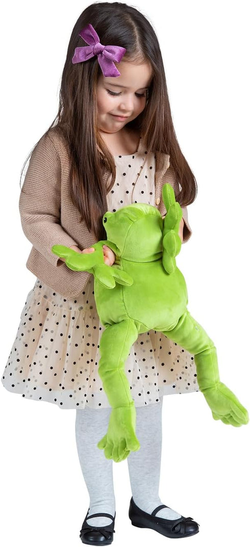 Manhattan Toy Velveteen Fidgety Frog Pond Life Toy, 14" Stuffed Animal