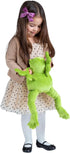 Manhattan Toy Velveteen Fidgety Frog Pond Life Toy, 14" Stuffed Animal