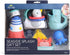 Set 12-Piece Sailboat Itzy Ritzy Bathtime Gift Baby Bath Toys for Infants & Toddlers Stacking Lighthouse, Ring Toss