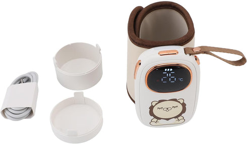 Fdit Milk Bottle Warmer, Rapid Heating Sleeve for Travel, USB Charging, Constant Temperature, Portable, Reusable