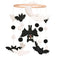 Bat Baby Mobile, Gothic Mobile for Crib, Halloween Crib Mobile for Boys