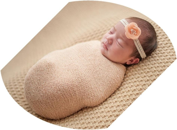 Coberllus Newborn Baby Photo Props Wrap Cloth Blanket Swaddle for Boys Girls Photography Shoot (Beige) by Coberllus