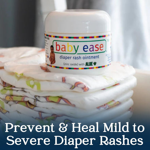 Recommended BabyEase - Diaper Rash Cream with Zinc Oxide and Aloe Vera - by Pediatricians and Pharmacists. Relief