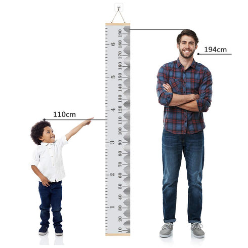 Baby Growth Chart, Height Chart Hanging Ruler Wall Decor for Kids, Toddler Measurement - 79" x 7.9"