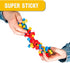 125 4 KOMARC GAMES StickiKubes, Mini Stacking Cubes that Stick to Anything, Non Toxic Kid Safe Sticky Blocks, Creative