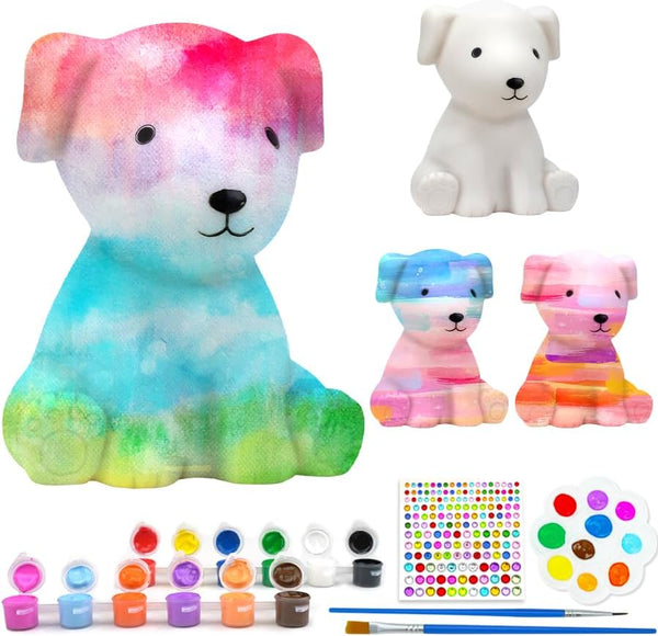Paint Your Own Dog Lamp Kit, DIY Dog Art Craft Painting Kits for Kids Age 4-12, Creative Gifts for Easter and Birthdays