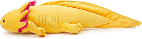 ZHONGXIN MADE Simulation Axolotl Plush Toy, 20 Soft Realistic Yellow Axolotl Fish, Unique Gift for Kids