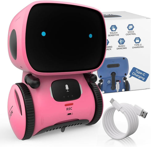 98K Robot Toys for Girls and Boys Rechargeable, Touch and Voice Control