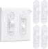 Wall Switch Guard, Childproof Light Switch Cover Guard, Toggle Style Protection for Light Switch, 4 Pack, Clear