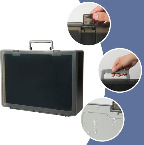 Portable Miniature Figure Storage & Carrying Case - 4 Foam Layers fits 108 Infantry Minis & Large Figures
