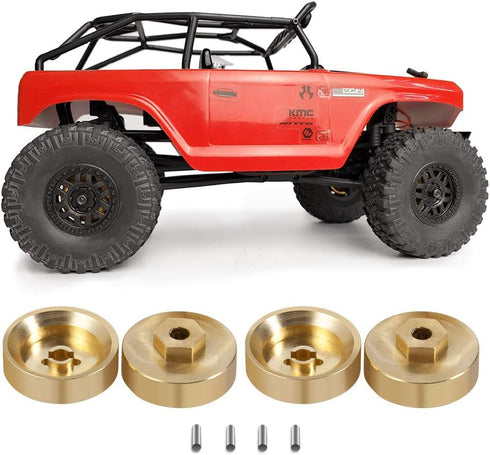 4pcs Brass SCX24 Wheel Hex Adaptor 5mm for AXI90081, AXI00001, AXI00002, 1/24 RC Car Upgrades Parts