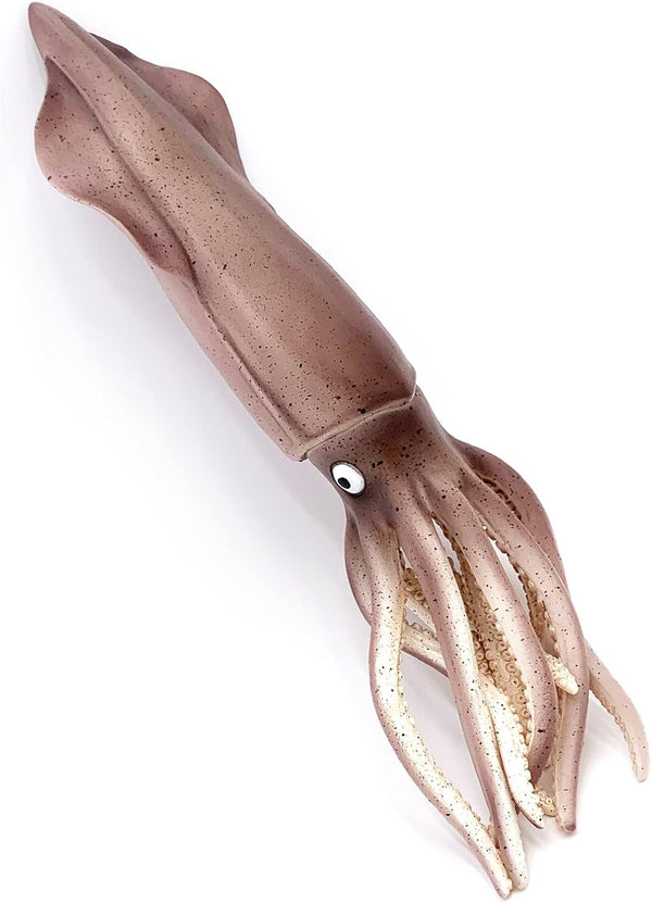 Gemini&Genius Sea Animal Squid Action Figure Toy for Kids, Soft Rubber Realistic Ocean Squid Educational Toy