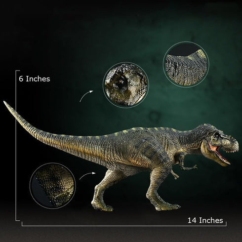 Gemini&Genius T-Rex Dinosaur Toy, Tyrannosaurus Rex Figurine, 14“ Length-Hand Painted Realistic Action Figure
