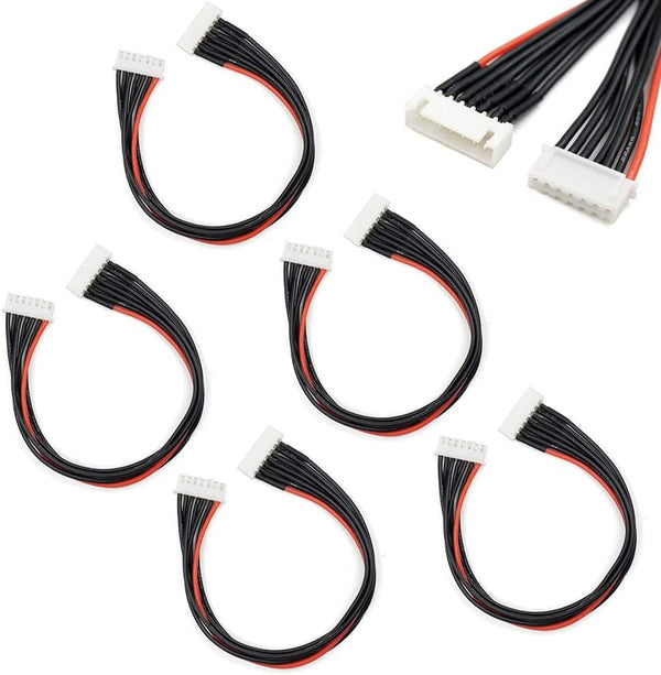 7 Pin JST-XH 6S Balance Plug Extension Lead Wire, 200mm 5 PCS for LiPo Battery Balance Charging