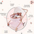 14-Inch 2+ LullaBaby Accessories Pink Toy Stroller with Gold Stars for Twins Foldable Canopy, Swivel Wheels & Storage