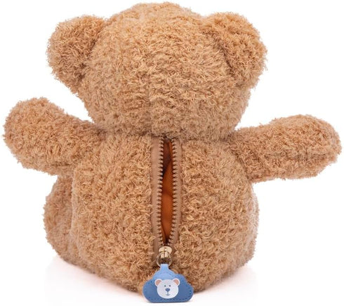 Zip N' Bear Zippy The Bear, Soft Plush Teddy Bear with Matching Unicorn Pajamas, Perfect Sensory Toy