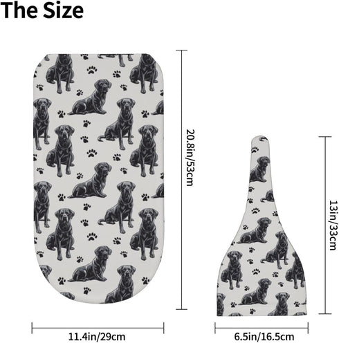 Sets Cute Black Labrador Retrievers Newborn Swaddle Blankets Hat Soft Baby Receiving Blanket Swaddle Sack for Baby
