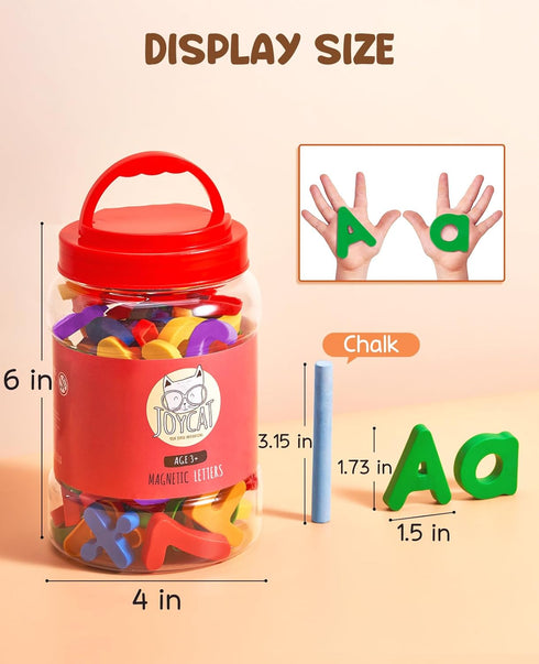 104PCS Magnetic Letters Numbers Alphabet Fridge Magnets, ABC 123 Educational Learning Toy Set for Toddlers Kids