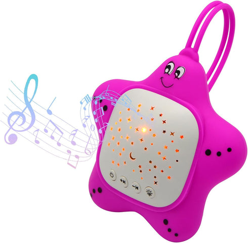 Portable Baby White Noise Sound Machine, Infant Sleeping Music with Projector Star