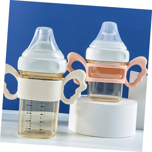 ZUNOXAZ Silicone Feeding Bottle Handle for Milk Bottles Pink Comfortable Grip for Easy Holding and Carrying