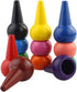 Wobe 12 Finger Crayons for Toddlers, Palm-Grip Colors Paint Crayons Sticks Stackable Toys for Kids Toddlers Child Boys