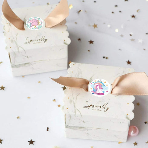 1000pcs Unicorn Label Stickers, DIY Decoration Stickers, 1 Inch Self-Adhesive for Party Gift Bags (10 Styles)
