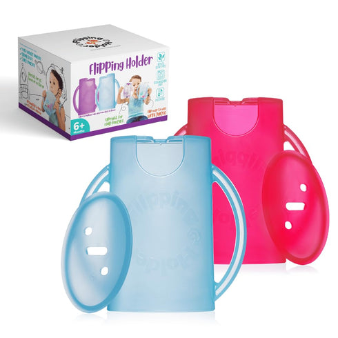 Flipping Holder Squeeze Proof Food Pouch Holder for Toddlers, Babies, Kids, Mess