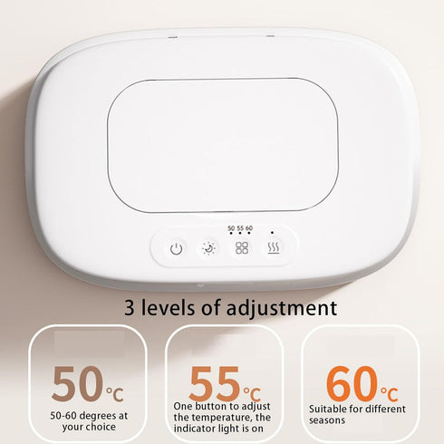 Kikumi 3 3 Wipes Warmer with Night Light Speeds Spring Design Adjustable Temperature Levels USB Powered Wet Wipes