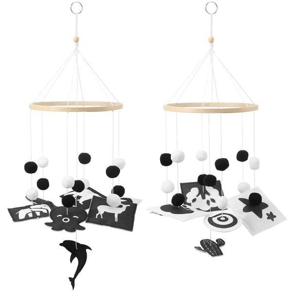 HyDren Baby Mobile for Crib Black and White Crib Mobile Nursery Crib