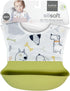 Kushies Silisoft Bib - Waterproof Top with Soft Silicone Catch-All Pocket for Babies and Toddlers