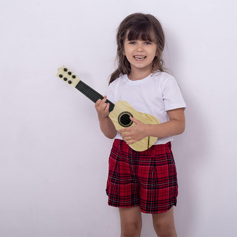 17 Inch Kids Toy Guitar, 6 String Baby Kids Cute Guitar for Rhyme Developmental Musical Instrument Educational Toy