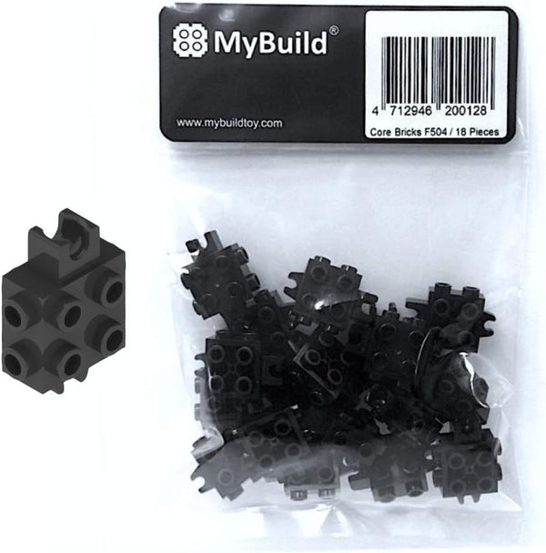 MyBuild Bricks Creative Building Bricks F504, 18 Pieces Mech Section Toy Building Block Spare Parts Socket and Clip