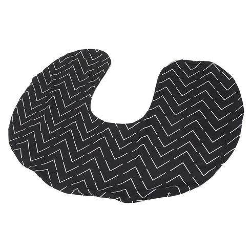 U-Shaped Nursing Pillow Cover - Black Geometric Print, Soft & Washable
