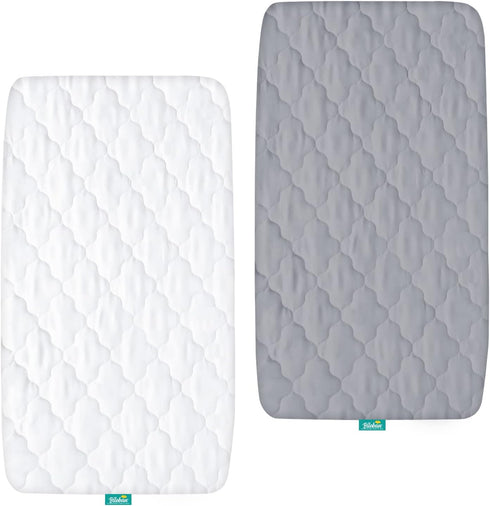 Bassinet Mattress Pad Cover Waterproof, Quilted Mattress Protector Sheets Fits All Mainstream