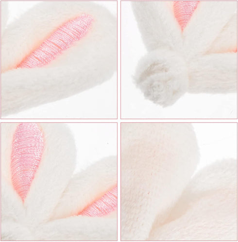 IMIKEYA Easter Bunny Ear Ornaments, 20pcs Rabbit Ear Hair Clip Accessories for DIY Craft Hair Jewelry Making