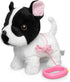 YH YUHUNG Walking French Bulldog Toy with Leash, Black & White Frenchie